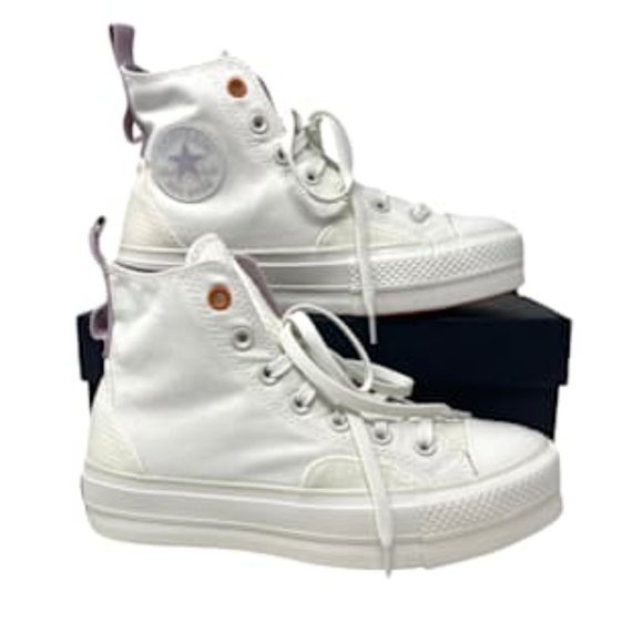 Converse Shoes - Converse CTAS Lift High Top Vintage White Egret Women's Size Canvas 572419C